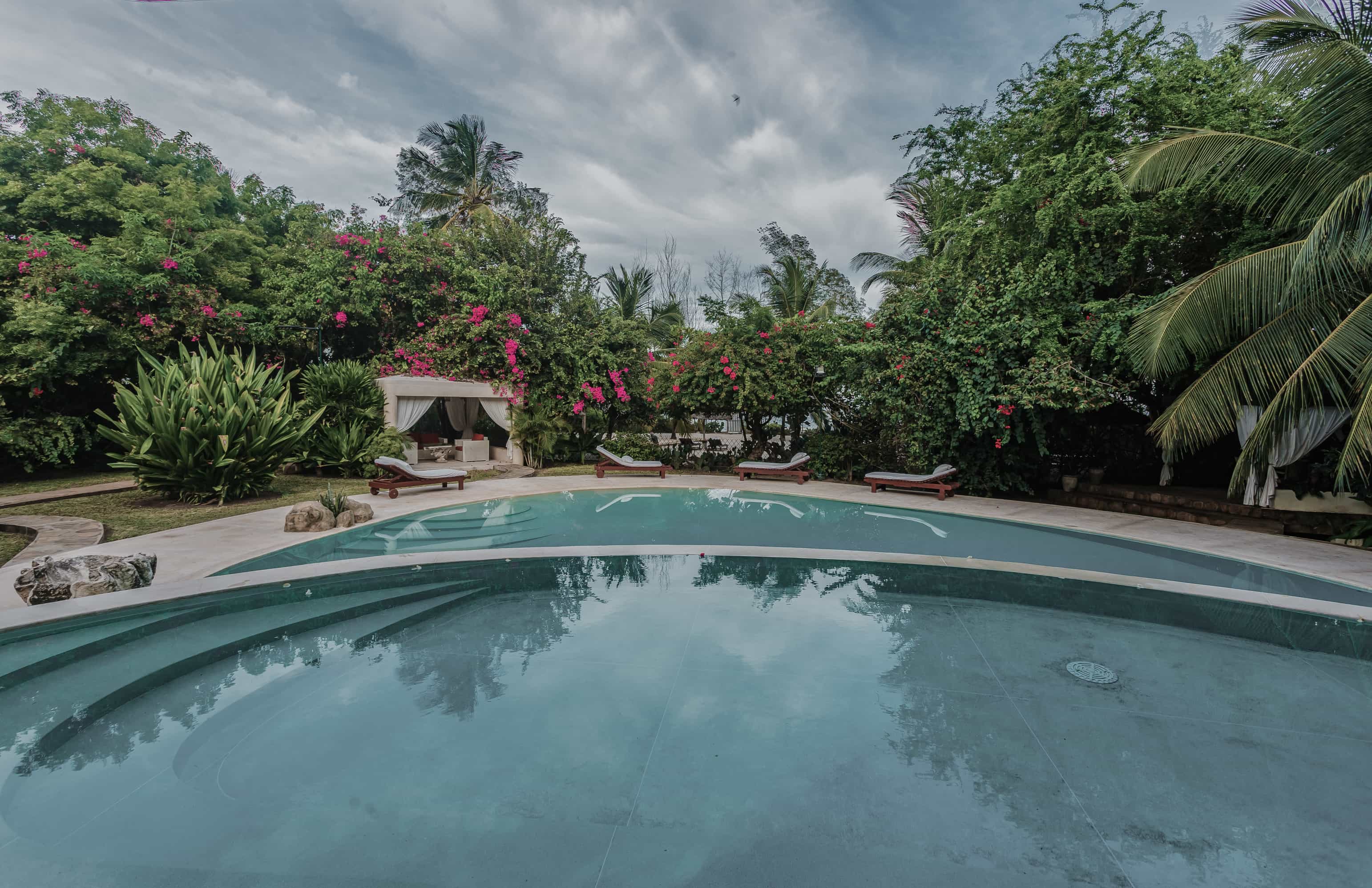 Villa poolside